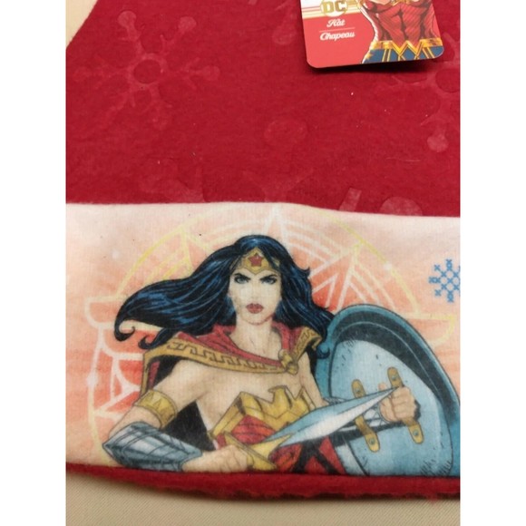Wonder Woman Christmas Stocking and Santa Hat New 2 Piece Set - Picture 9 of 12